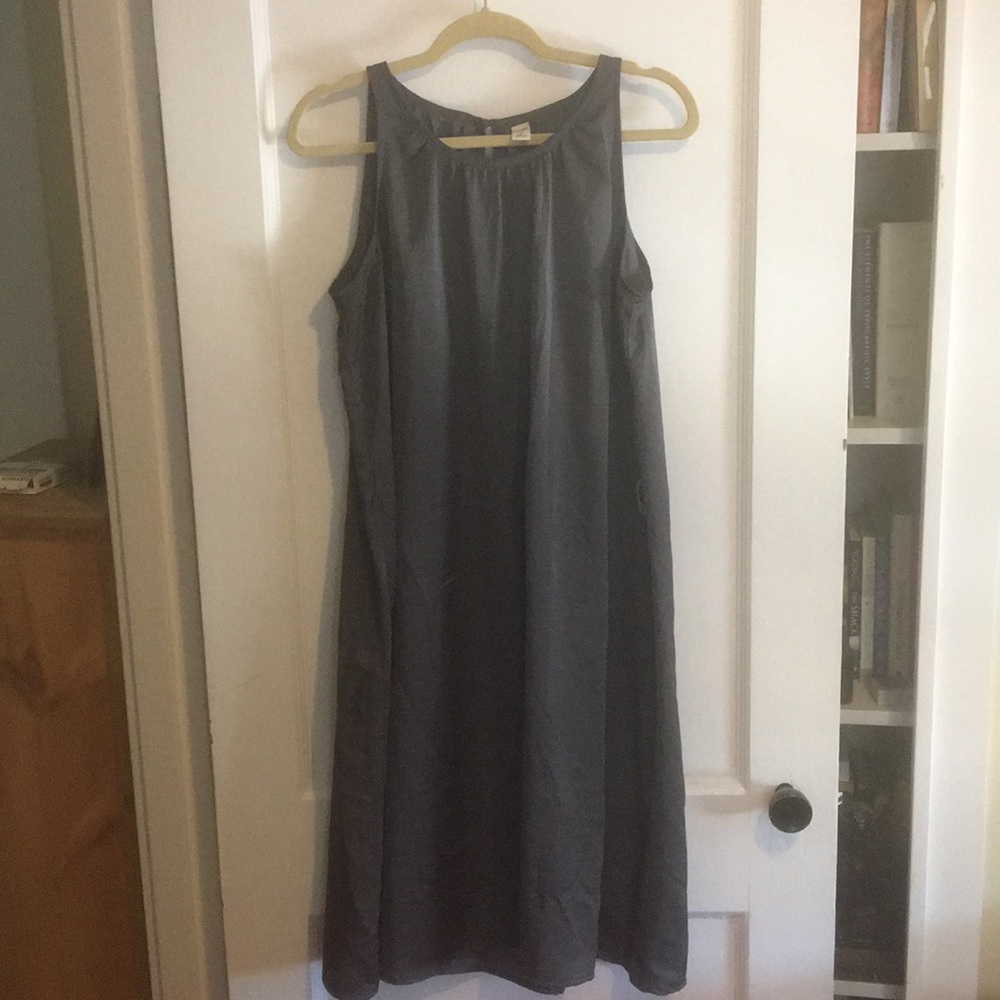 Dark gray, slightly shimmery dress
